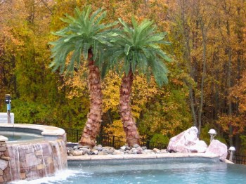 Canary Palms Artificial Poolside Realistic Outdoor Fake Palm Trees