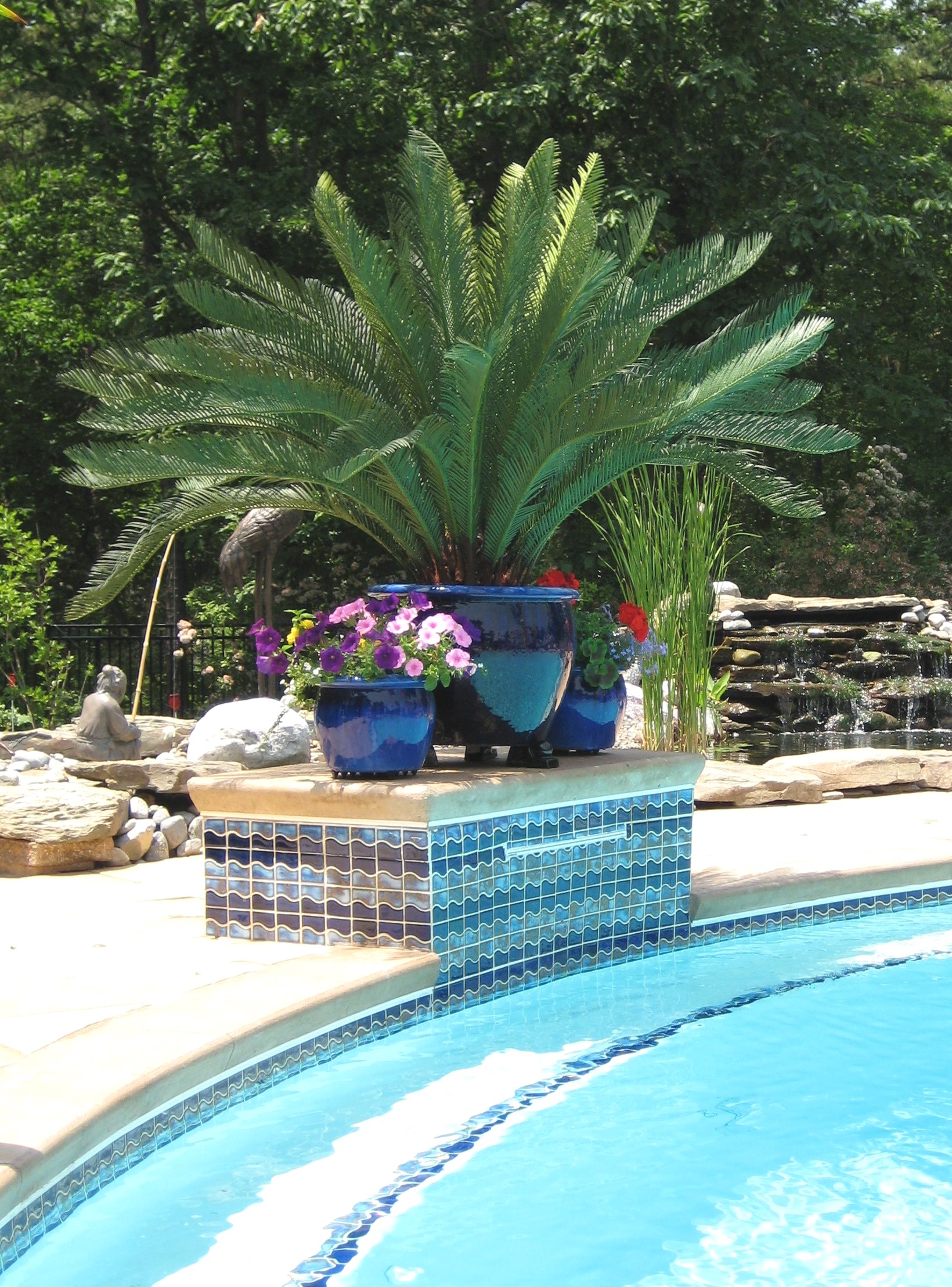 3 ARTIFICIAL 7' PHOENIX PALM TREE PLANT POOL PATIO TROPICAL DECK DATE SAGO MAT 