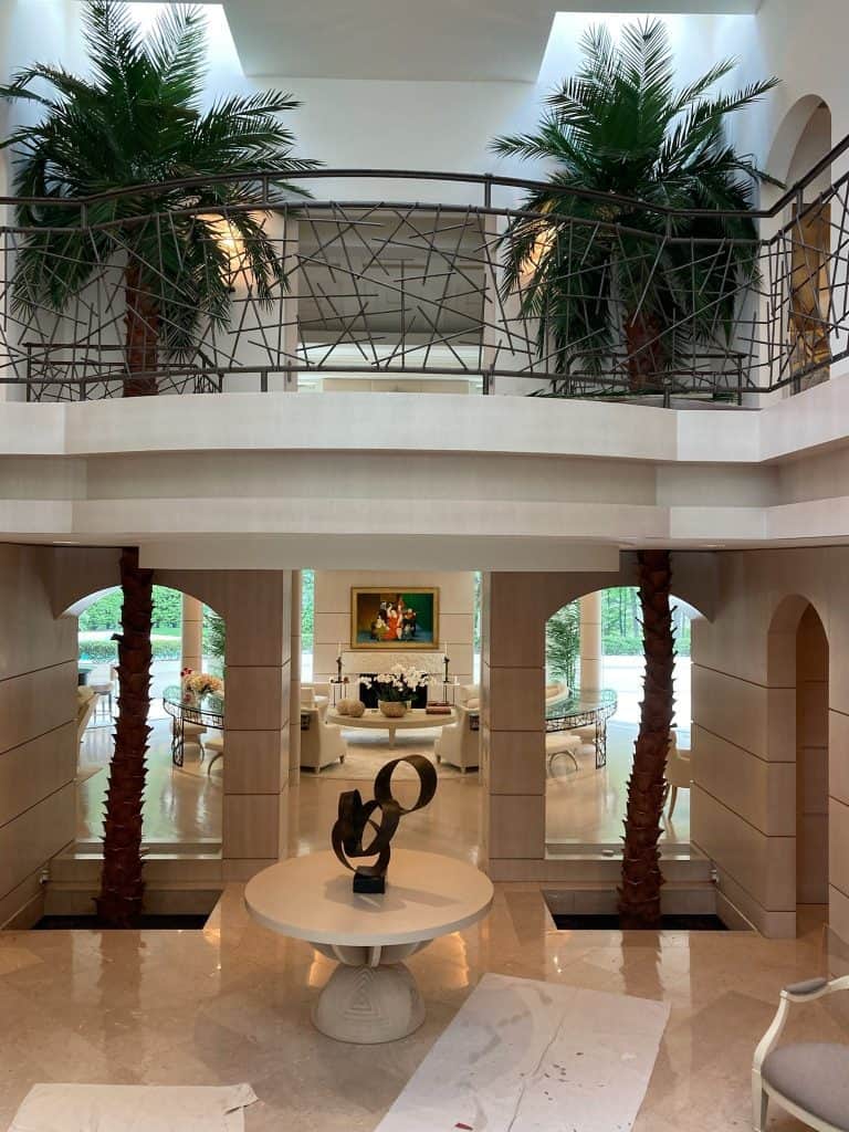 2 story indoor phoenix date palm silk leaves